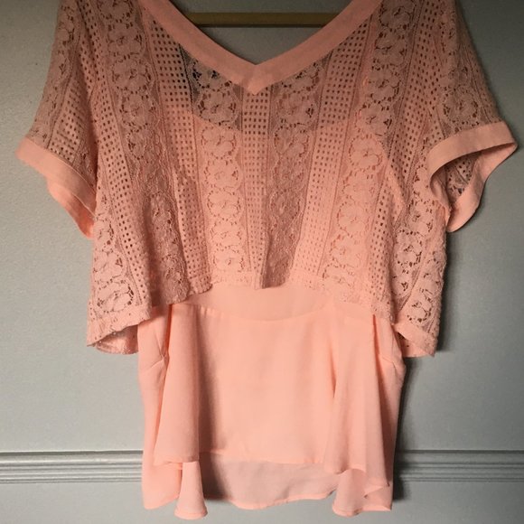 coral peach top - Picture 5 of 5